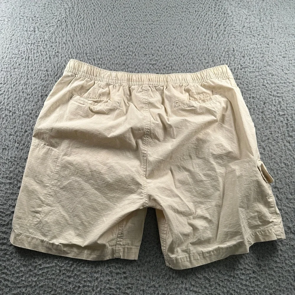 BYLT Men's Shorts XXL‎ Beige Cotton Spandex Cargo Drawstring 6.5